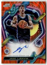 Topps Chrome Cosmic NBA 2024 No. CCAV-JL Jake Laravia Auto Orange 2/25