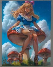 original drawing 24 x 30 cm 102ShbA artwork pastel Alice in Wonderland