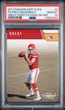 2017 PATRICK MAHOMES /99 SILVER POP 11 PSA 10 ROOKIE CARD Donruss Certified Cuts