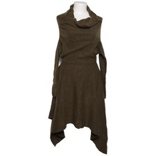 Zara, Poncho, Größe: M, Grün, Elasthan, Damen #K6G