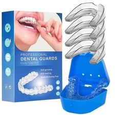 Mouth Guard for Grinding Teeth at Night,4 PCS Night Guards for Teeth Grinding