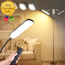 18W 1800LM Super Bright LED Floor Lamp with Remote Works Smart Plug Easy to use
