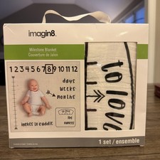Baby Monthly Milestone Blanket Unisex Photo Prop for Newborn Growth Age Track