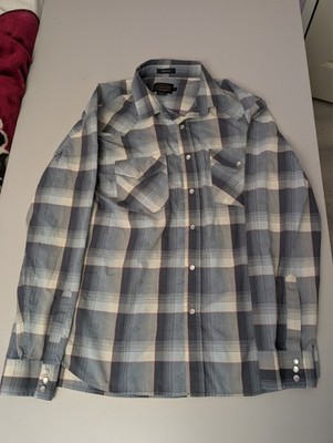 Pendleton Frontier Western Shirt Mens XL Pearl Snap Plaid Long Sleeve RA567 Cott