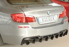 Rieger Diffusor für BMW 5er F10 F11 M-Paket inkl. LCI schwarzglanz Endrohr li/r