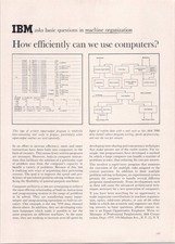 IBM Vintage Magazine Ad 1960s Computer Organization 7090 Data Channel B&W Green