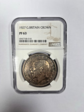 1927 Great Britain Crown Proof NGC PF63 | Rainbow Toned George V