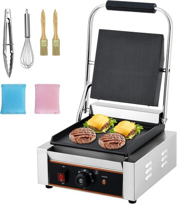 #ad 9quot;x9quot; Commercial Panini Press Grill 1800w 110v Electric Sandwich Panini Maker $105.99