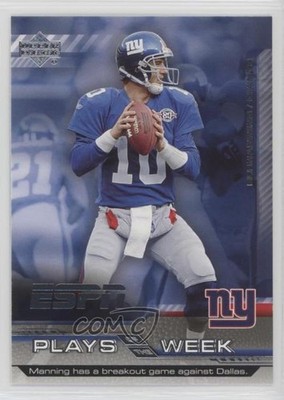 2005 Upper Deck ESPN Plays of the Week Eli Manning #PW-22 3n1
