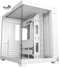 PC Case ATX Mid Tower, Tempered Glass  Mesh Front, High Airflow, E-Atx/Atx/Micr