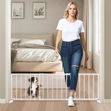 Freestanding Short Dog Gate, 13" Tall Small Pet Gate Easily Step Over, 16"- 44''