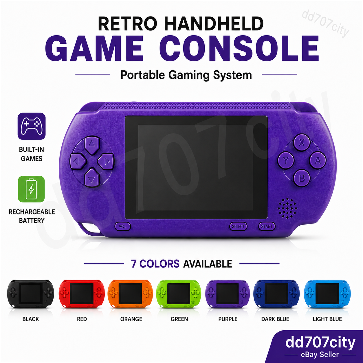Retro Handheld Game Console 2.8″ LCD Portable 8-Bit Gaming System Xmas Gift