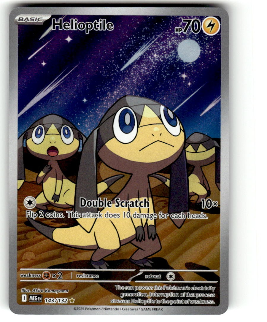 Pokemon TCG ME01: Mega Evolution #143/132 Helioptile NM