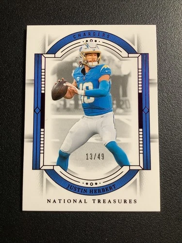 2023 Panini National Treasures Purple /49 Justin Herbert Chargers
