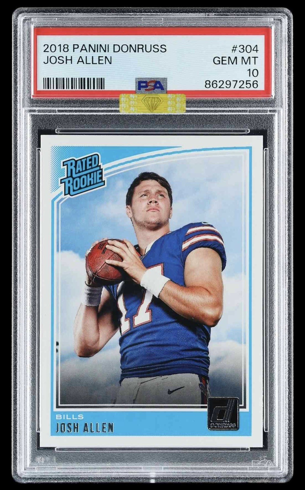 Josh Allen Panini Donruss #304 Press Proof Gold