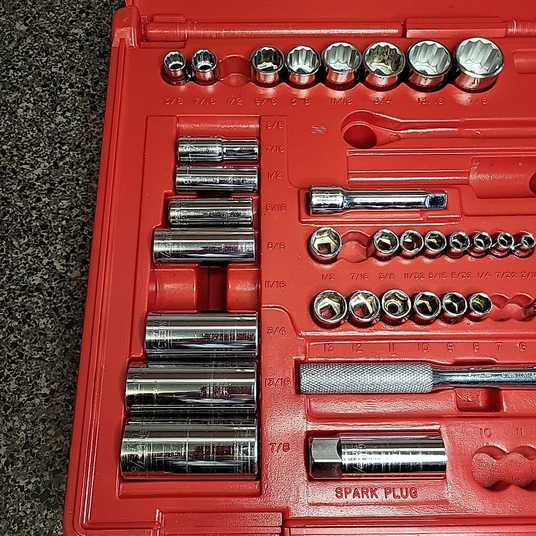 CHALLENGER ケース レッド VINTAGE Challenger by Proto USA Socket Set 3/8