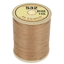 Bobine de 250m de fil de lin AU CHINOIS câblé glacé - 532 Beige 185