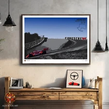 Laguna Seca Race Track Poster INDYCAR Bobby Rahal Lola Wall Art Print Fan Gift