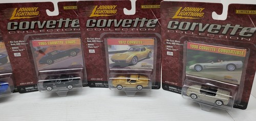 Vintage JOHNNY LIGHTNING Corvette Collection Complete 6 Car Set - 1:64 - NIP/MOC - Picture 2 of 10