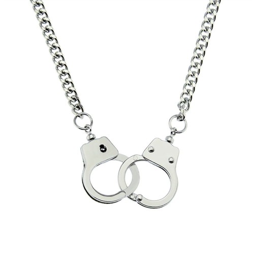 Herren Felsen Dunkle Gothic Punk-Halskette Halsband Handschellen Anhängerkette - Bild 7 von 11