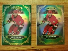 2020 21 Upper Deck Stature Sebastian Aho Green Emerald Parallel /175 & Base Lot!