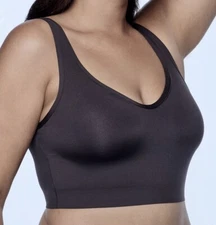 NAOMI NICOLE Shapewear Lounge Black Firm Control Bra bralette Womens Sz L XL