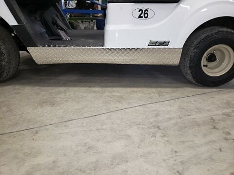 Diamond Plate Full Side Rocker Panels for Yamaha Drive 2 Golf Carts - Foto 5 di 6