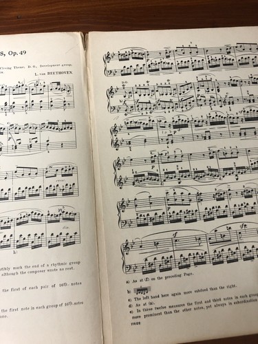 Vtg L. Van Beethoven Sonatas For The Piano Op. 49, No. 1, G. Schirmer, Inc. - Picture 3 of 5