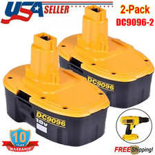 2Pack 18 Volt 18V for Dewalt 18V XRP Battery DC9098 DC9099 DC9096 NiMH DC9096S