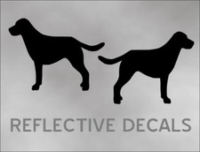 2X Reflective Decal Sticker Lab Labrador Retriever Black Yellow Chocolate Dog B