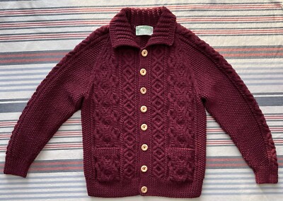 トップス INVERALLAN / 3A Cardigan INVERALLAN Lumber Cardigan 3A Men's Sweater 100% New Wool Wine
