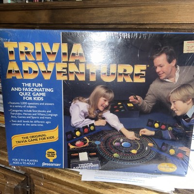 Trivia Adventure Family Board Game by Pressman Vintage 1986, NEW