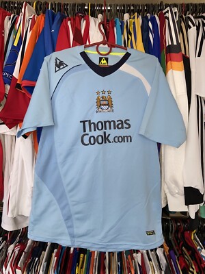 08-09 Manchester City Le Coq トレーニング シャツ MANCHESTER CITY 2008 2009 HOME FOOTBALL SHIRT SOCCER JERSEY LE COQ