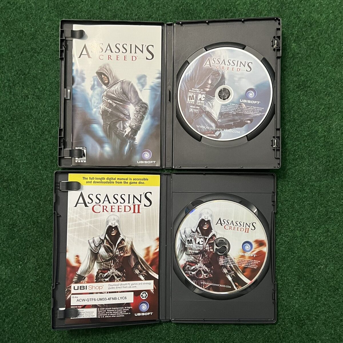 Assassins Creed & Assassins Creed II 2 Lot Of (2) PC DVD ROM Video Games  8888683391