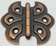 Antique Copper Butterfly Hinge Steel, shell design vintage rustic small