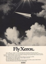 1974 Xerox: Fly Xerox Telecopier Vintage Print Ad
