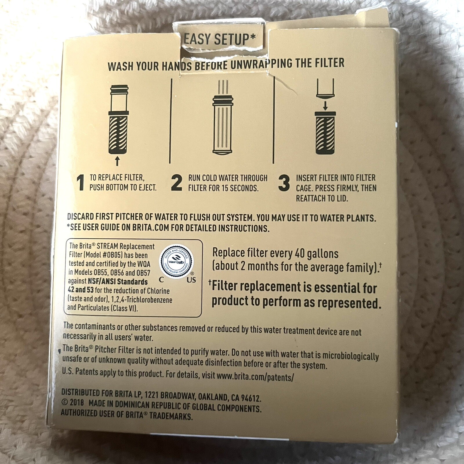 Brita STREAM Filter As You Pour Pitcher Replacement Filters X2 OB05