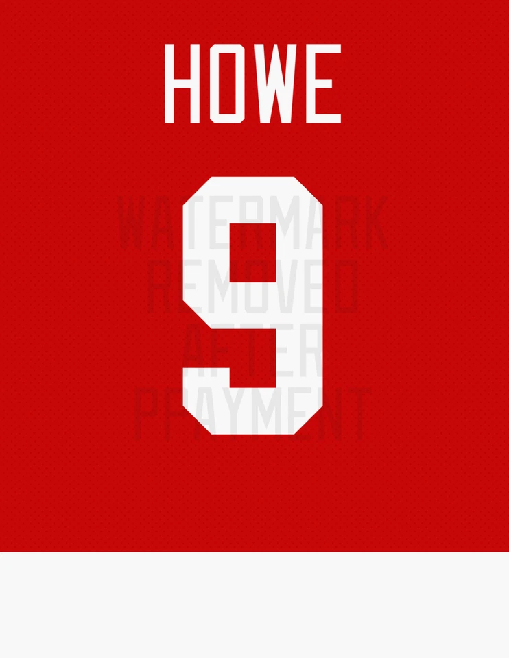 Foto de Jersey Brillante Gordie Howe Detroit Red Wings 8.5x11 Foto 2 de 2