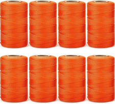Fluorescent Orange Mason Line - 8 Rolls of 500ft Braided Nylon Twine
