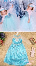 Frozen - Vestiti Carnevale Elsa 2-10 Y anni - Dress up Elsa Costumes 789012-13