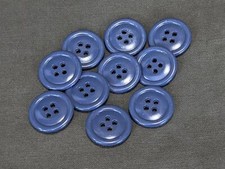Vintage Blue Gray Buttons (Lot of 10) ~7/8" (21mm) Demin Color WWII US Navy ?