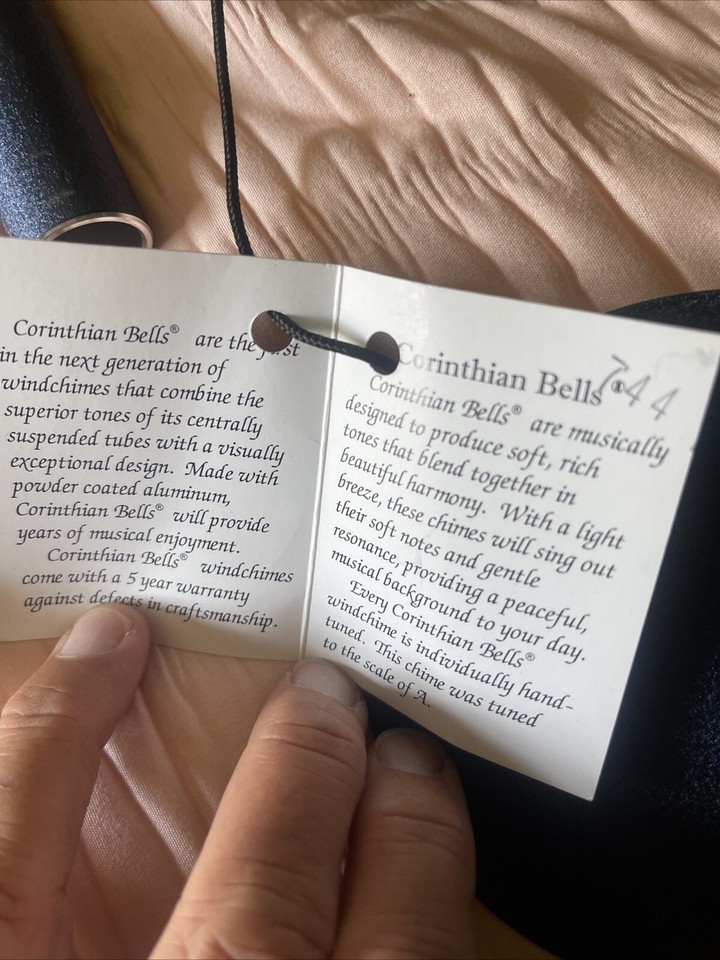 Corinthian Bells by QMT WINDCHIMES 30 inch Midnight Blue Wind Chime New