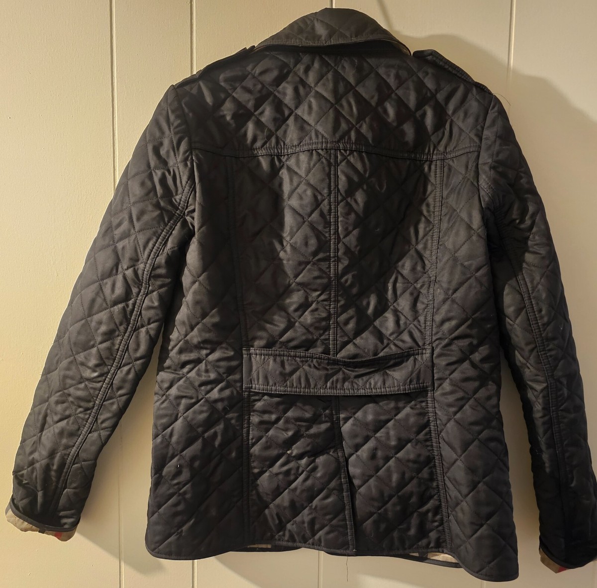 women's burberry brit quilted button down front jacket | eBay
