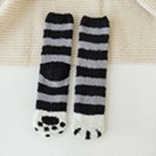 Wool Cartoon Socks Thicken Warm Cat Paw Cute Socks For Sleeping Bedroom 1 Pair