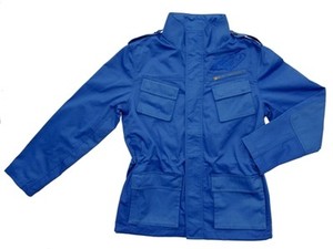 Giacca Wulfsport Carrera Blu Taglia L - Stampa Posteriore, Stile Moto Casual