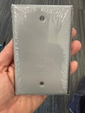 Taymac 1-Gang Rectangular Blank Weatherproof Cover Gray 