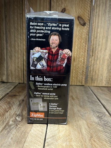 ZipVac Outdoorsman Kit - Portable Food Storage System - Rechargeable Resealable - Picture 2 of 5