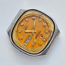 Montre Mécanique Militaire Vintage Des Années 40 - Cadran Orange - Boîtier 34mm Acier - Fonctionne