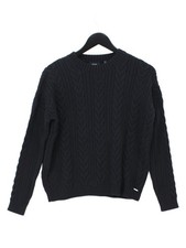 Image of Superdry Men's Jumper S Blue 100% Cotton Crew Neck Pullover New with tags