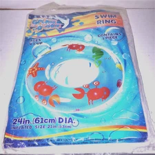 Pool Float - 24" Round Diameter - Swim Ring Float - Ages 4 & Up - New in Package
